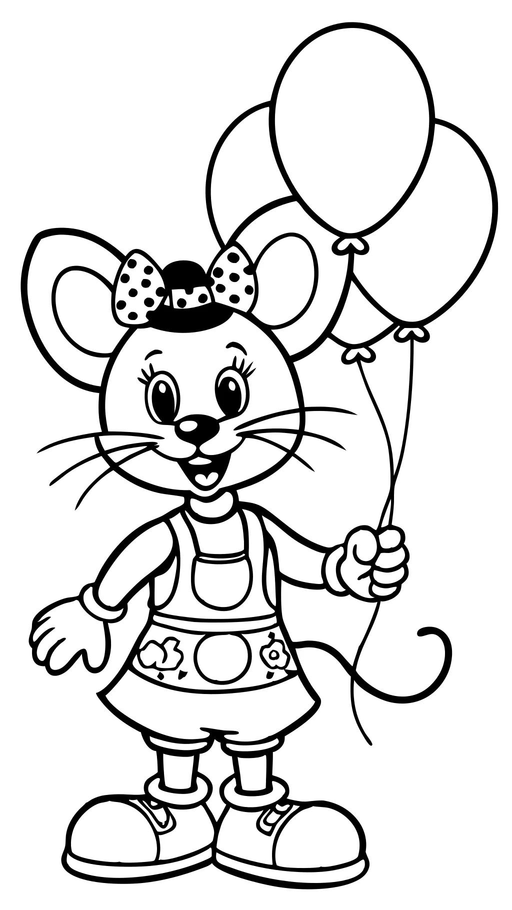 coloriages de souris Minney